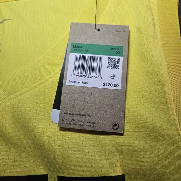 Nike Authentic Icon Jersey Donovan Mitchell Utah Jazz Yellow DV3767-729 Size 52 - Picture 6 of 11